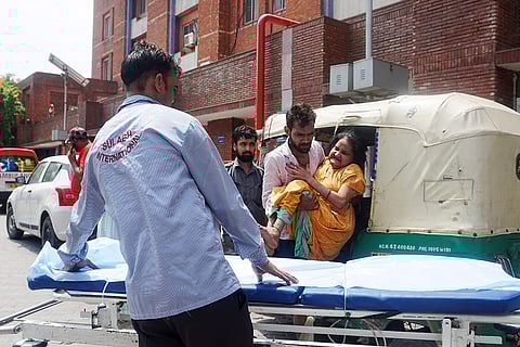 A patient brought to LNJP Hospital for treatment